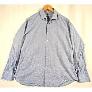 Ingram Shirt Mens XL Long Sleeve Button Up Dress Made In Italy 6 9 Geometric‎